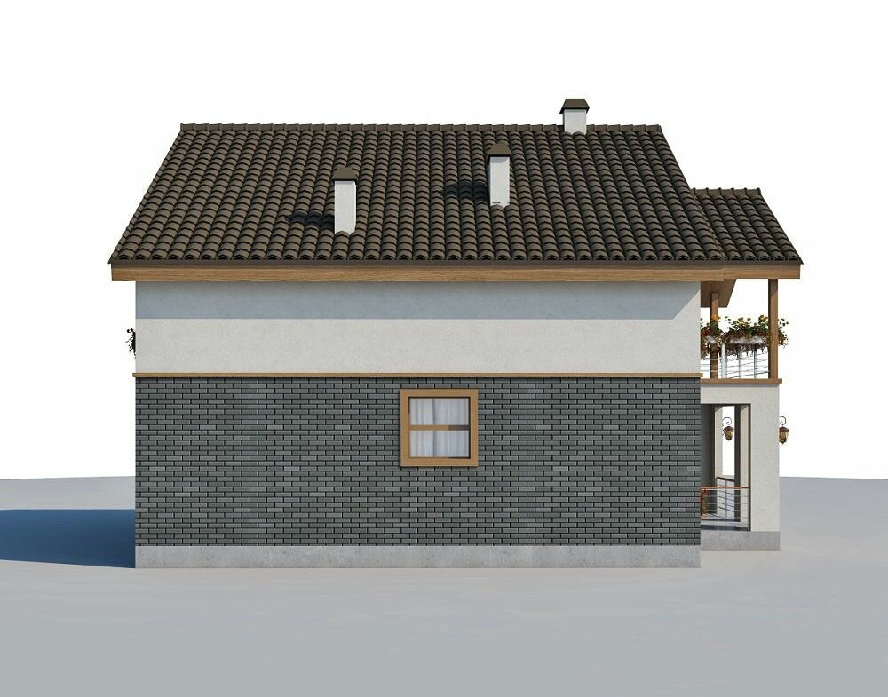 (156м2, 11х10м) Готовый проект двухэтажного дома из газобетона с террасой и балконом - AS-2032 - фотография № 7