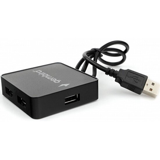 Разветвитель Gembird HUB USB2.0, 4-port, черный