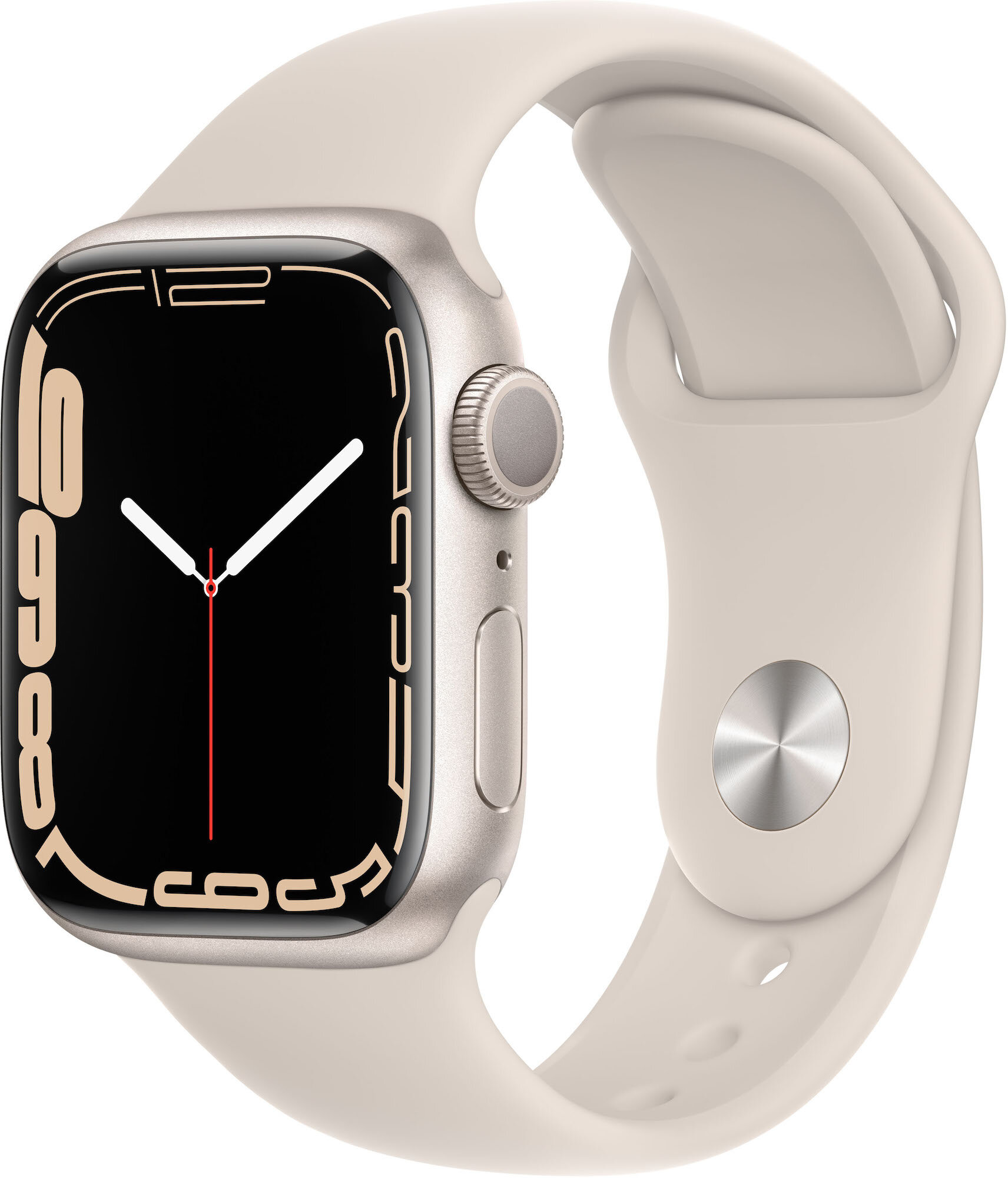 Apple Watch Series 7 45mm Starlight Aluminum Case with Starlight Sport Band (GPS) Для других стран