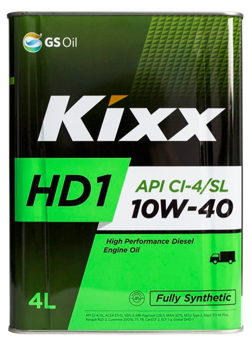 Синтетическое моторное масло Kixx HD1 10W-40, 4 л