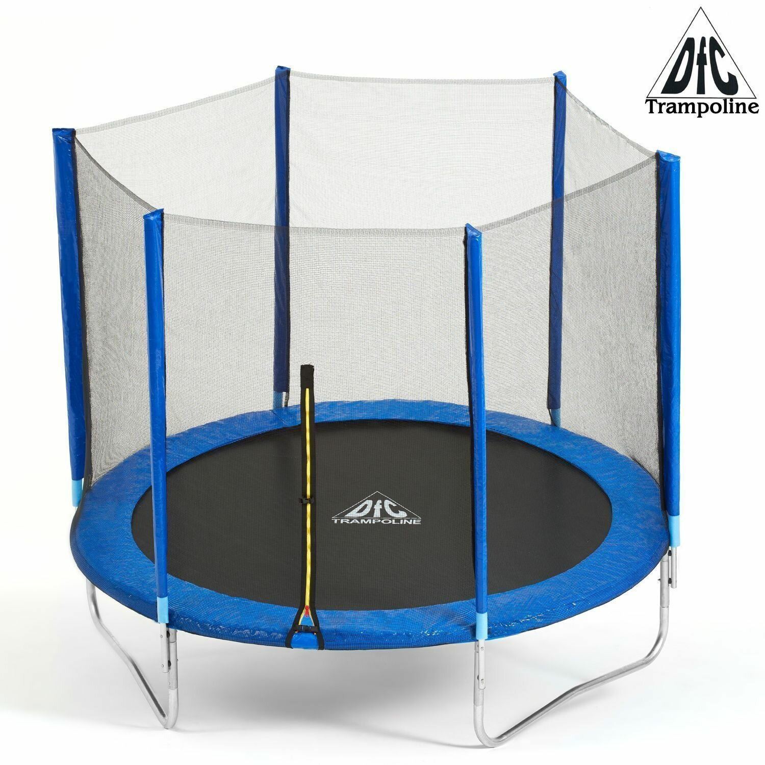 Батут DFC Trampoline Fitness 12ft наружн.сетка, синий (366см) (два короба)