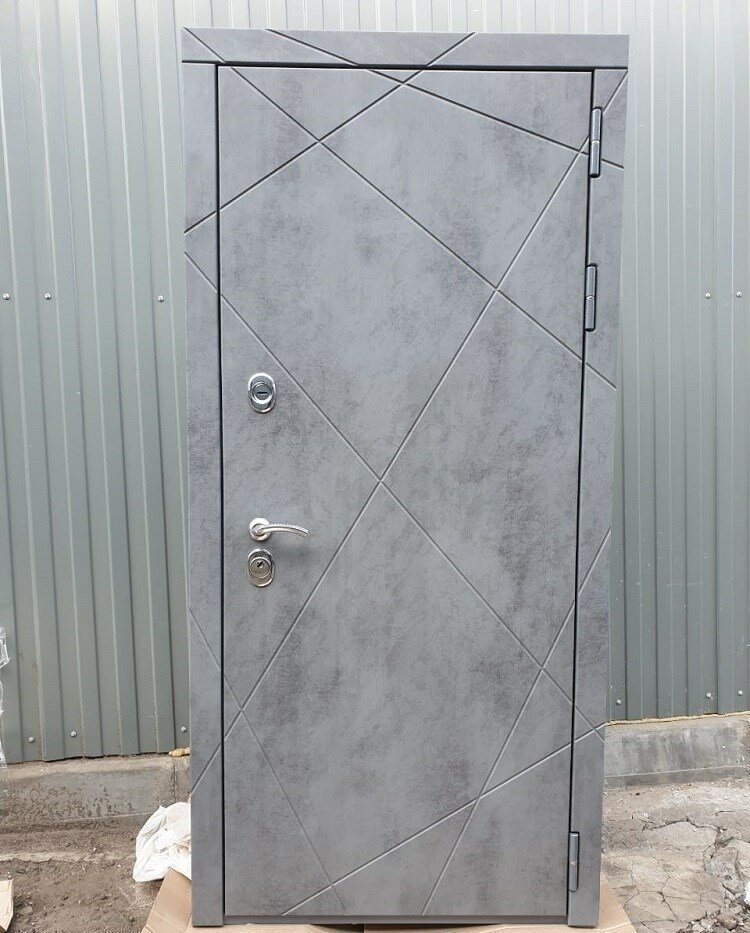 Входная металлическая дверь RеX (рекс) 13 Бетон темный / ФЛ-117 Сандал белый - фотография № 4