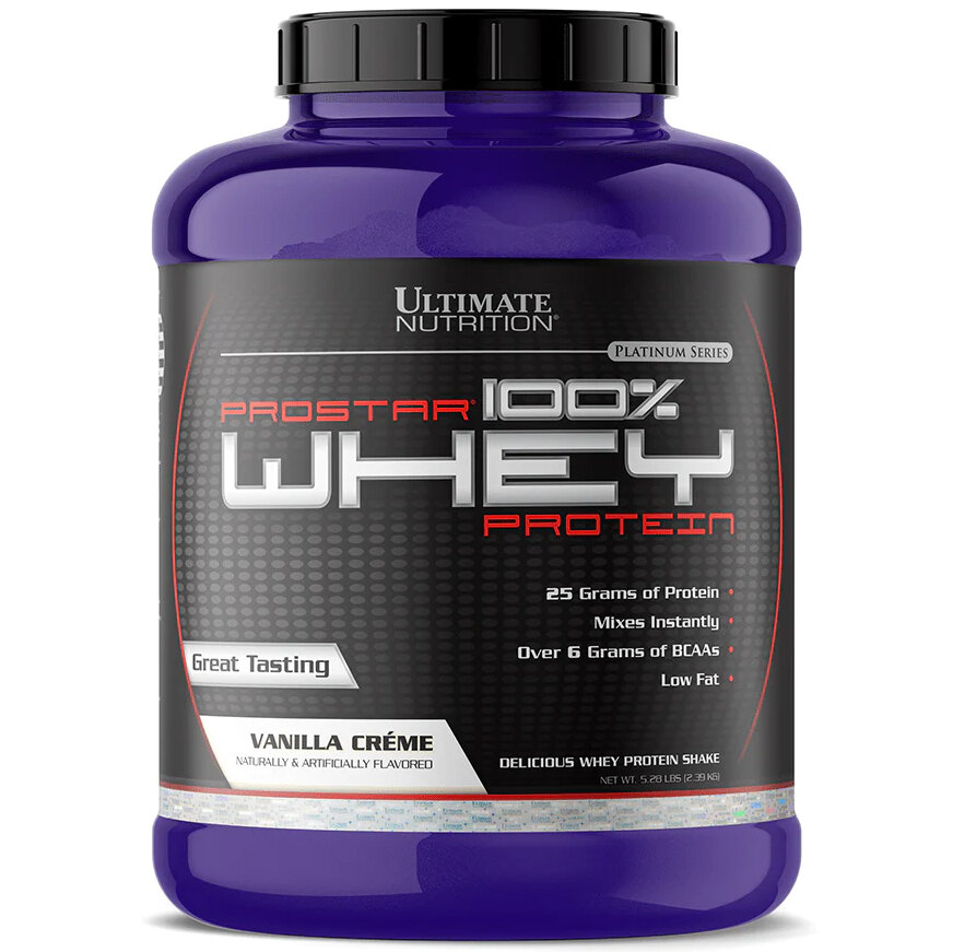 Протеин Ultimate Nutrition Prostar 100% Whey Protein, 2390 г, ваниль