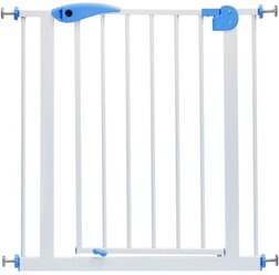 Барьер для дверного и лестничного проема Baby Safe 75-85 см белый/синий