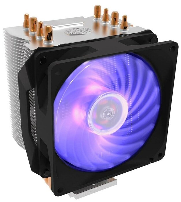 Cooler Master Кулер для процессора Socket115x/1200/1366/2011/2011-v3/2066/AM2/AM2+/AM3/AM3+/AM4/FM1/FM2/FM2+ Cooler Master Hyper H410R RGB RR-H410-20PC-R1, подсветка (ret)