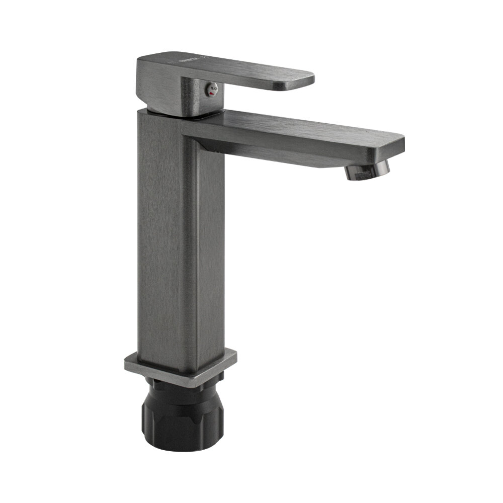 Смеситель для раковины и умывальника BRIMIX /алюминевый/ Цвет титан.