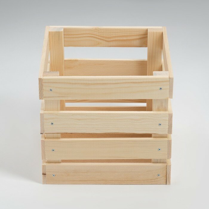 Ящик деревянный для стеллажей глубиной 25х25х23 см - фотография № 4