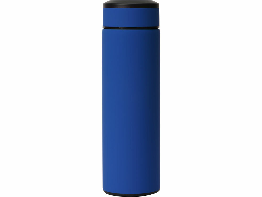 Термос Confident с покрытием soft-touch 420мл, синий - фотография № 4