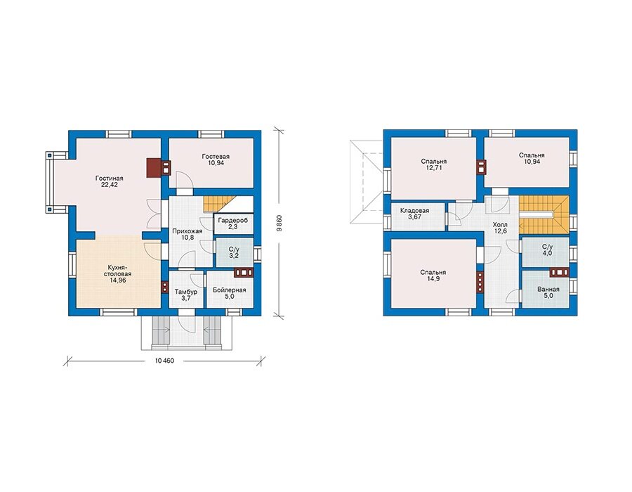 Проект дома Plans-61-37 (141 кв.м, газобетон) - фотография № 2