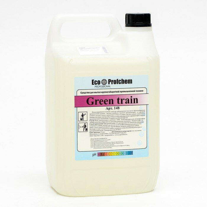 Ecoprofchem Концентрированное малопенное средство Green train,для мытья крупногабаритной пром.техники 5л