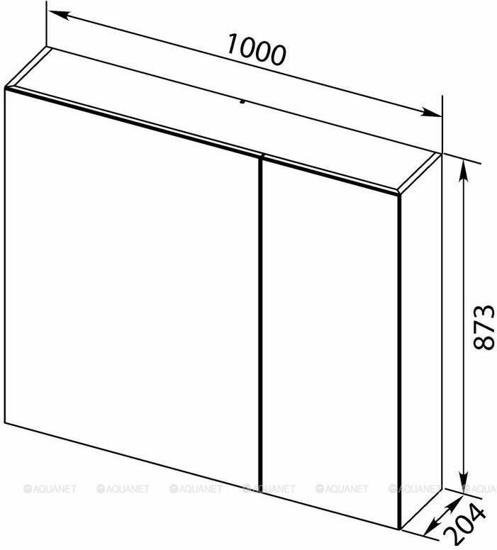 Зеркало-шкаф Aquanet Нью Йорк 100см 203955 - фото №7