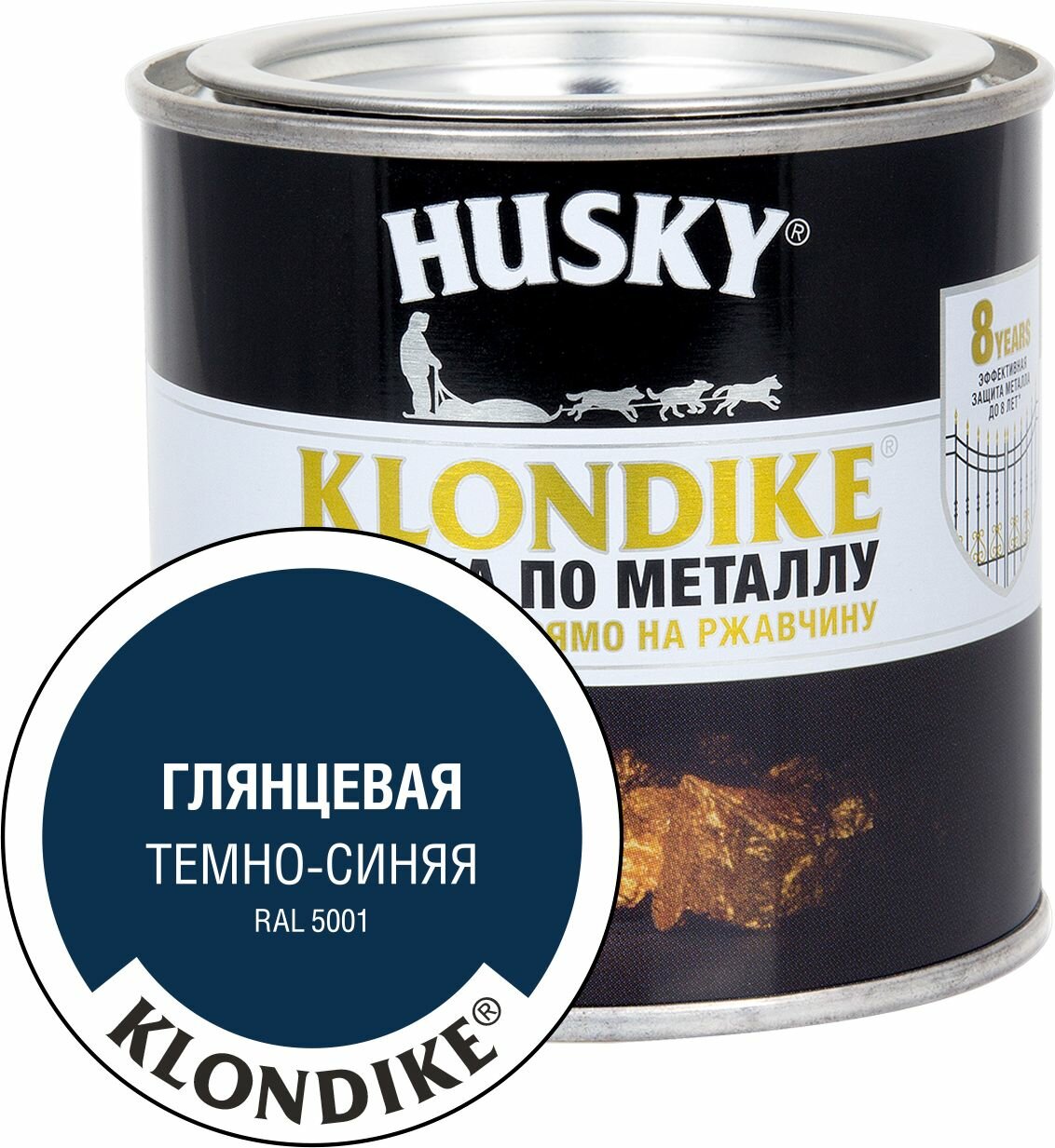 Краска алкидная (А) HUSKY Klondike по металлу гладкая