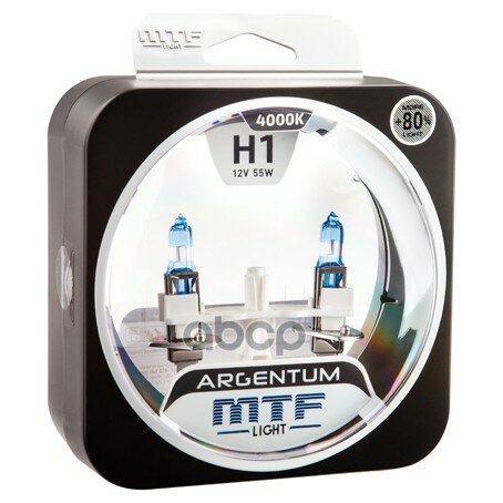  Mtf H1 12v 55w - Argentum +80% 4000k MTF Light . H8A1201