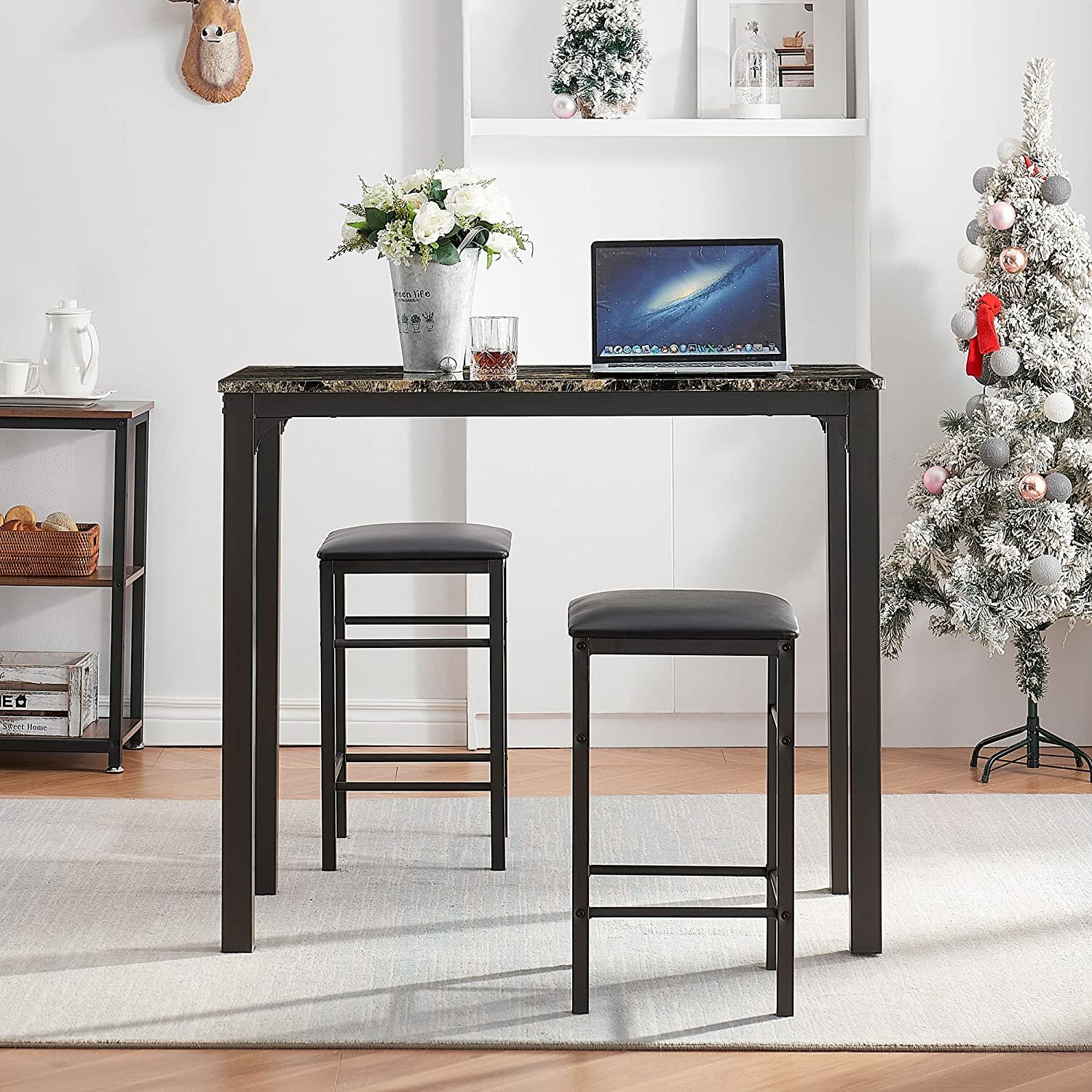Комплект мебели обеденный стол и 2 стула в стиле Лофт - фотография № 5