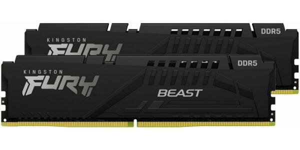 Оперативная память 16Gb DDR5 5600MHz Kingston Fury Beast (2x8Gb KIT) (KF556C40BBK2-16)