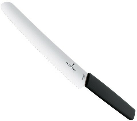 Нож кухонный Victorinox Swiss Classic (6.8633.26B) стальной для хлеба лезв.260мм серрейт. заточка че - фото №1