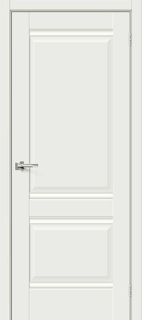 Межкомнатная дверь Эмалит Prima Прима-2 в цвете White Matt Браво Размер 200*70