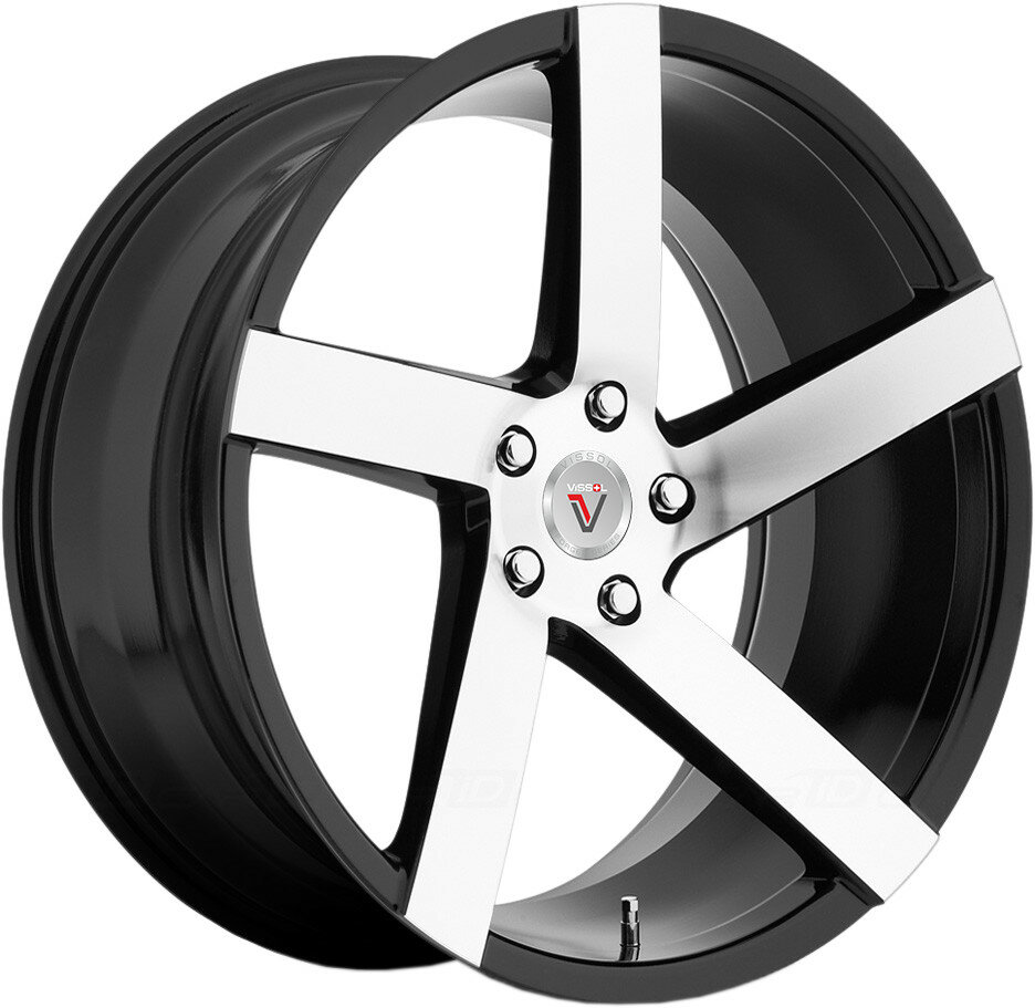 VISSOL V-080R 8.5x19/5x100 ET45 DIA 57.1 black-with-machined-face