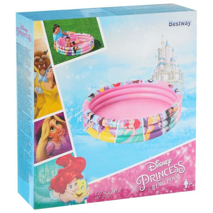 Бассейн надувной Princess, 122 х 25 см, от 2 лет, 91047 Bestway - фотография № 4