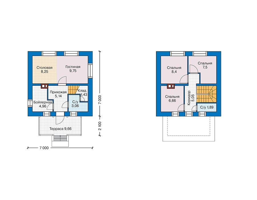 Проект дома Plans-43-33 (61 кв.м, кирпич) - фотография № 3