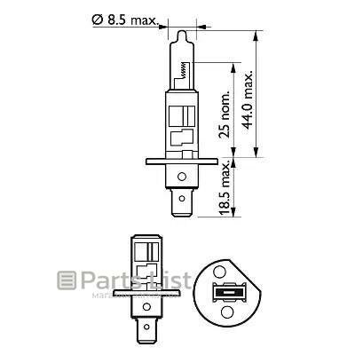 PHILIPS 12258VPB1 1шт