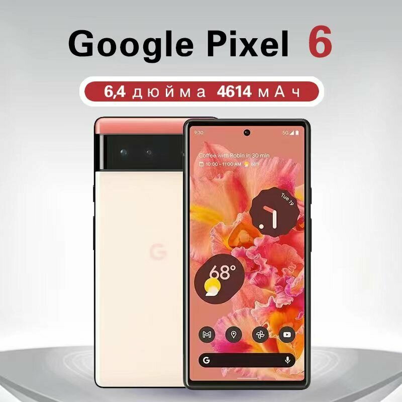 Смартфон Google Pixel 6 8/128 ГБ, с службы GPS, поддержка NFC и WIFI, темно-розовый