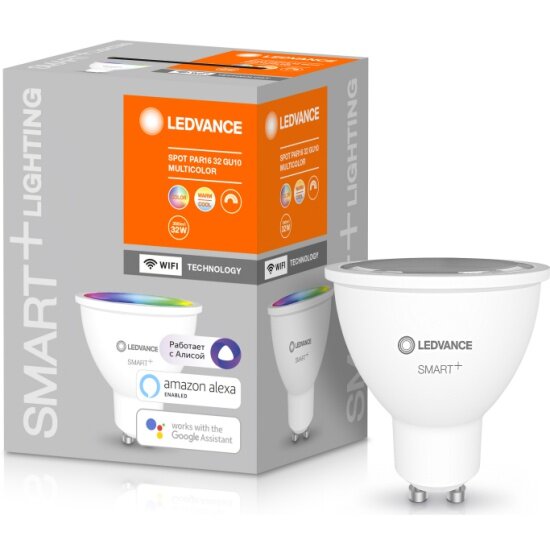 Умная лампа Ledvance-osram LEDVANCE WiFi SPOT GU10 Dim 40 45° 5 W/RGBW GU10 350Lm 20000h d50*55