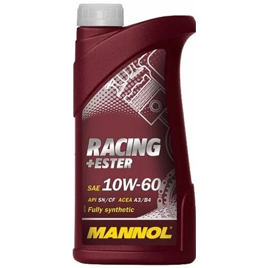 Моторное масло MANNOL 7902 Racing+Ester SAE 10W-60 синтетическое, 1 л