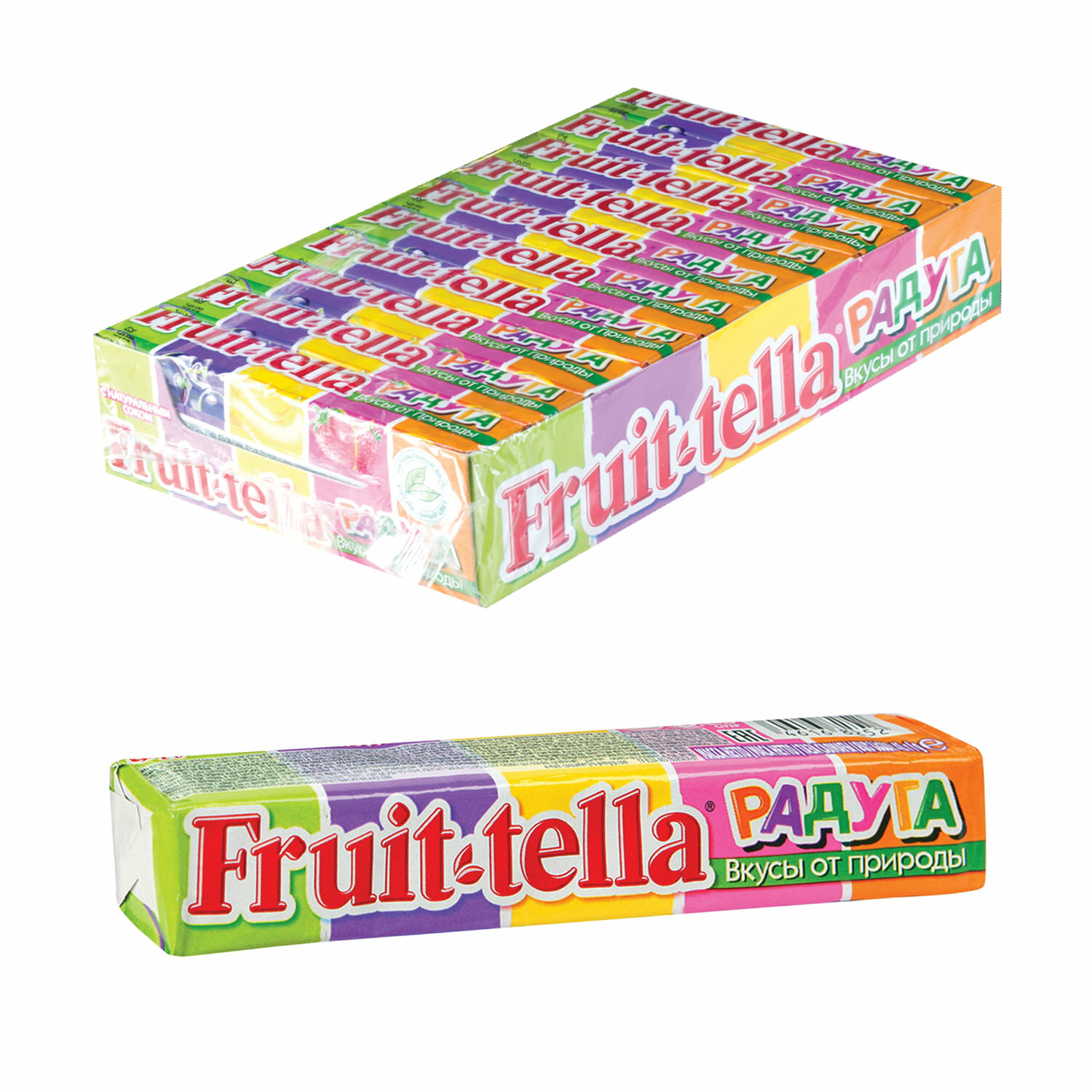 Жевательная конфета FRUITTELLA (Фруттелла) "Радуга", 41 г, 87042 - фотография № 1