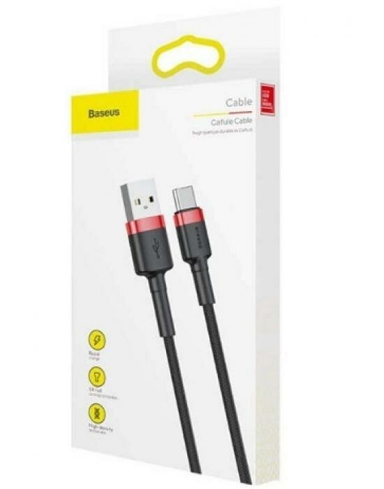 Кабель Baseus Cafule Cable USB - Type-C 3A 1м (CATKLF-B91)