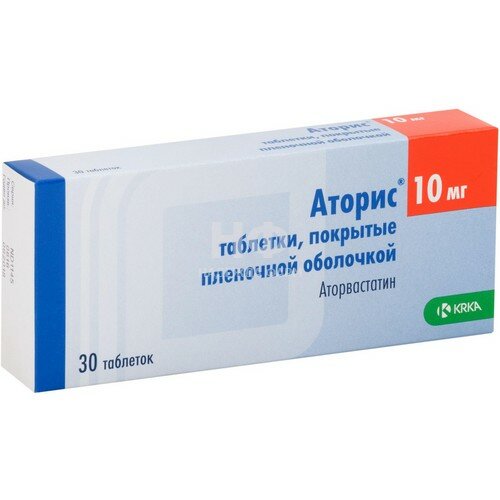 Атеросклероз крка Аторис таб п/пл/о 10 мг №30