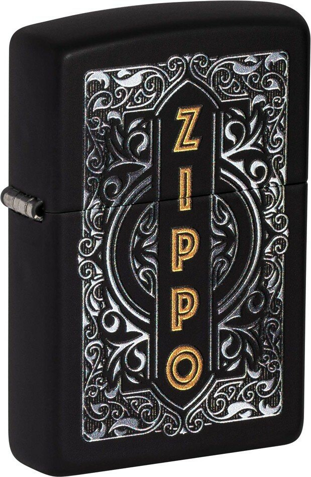 Зажигалка ZIPPO Classic с покрытием Black Matte латунь/сталь черная 38x13x57 мм