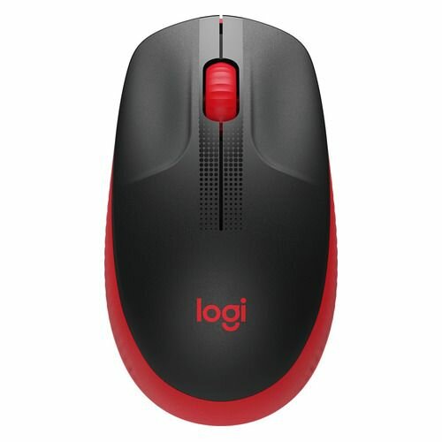 Мышь Logitech M190 оптическая беспроводная USB красный и черный [910-005904]