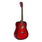 BEAUMONT DG80/RDS акустическая гитара, дредноут, корпус липа, цвет красный санбёрст - изображение