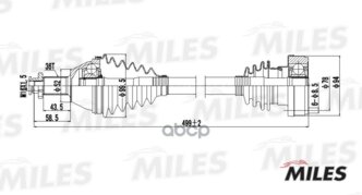 Привод В Сборе Vw Polo Iv/Fox/Skoda Fabia 1.2-1.9sdi 99- Лев. Miles арт. GC01124