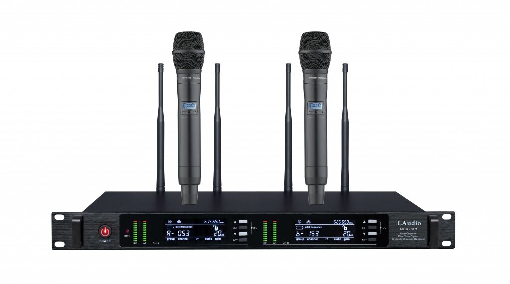 LS-Q7-2M Двухканальная вокальная радиосистема, 2 ручных передатчика, LAudio