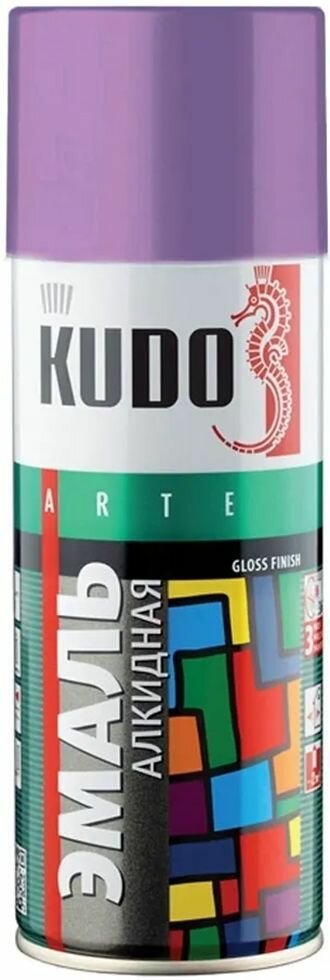 Кудо KU-1021 Эмаль аэрозольная сиреневая (0,52л) / KUDO KU-1021 Эмаль аэрозольная алкидная сиреневая (0,52л)