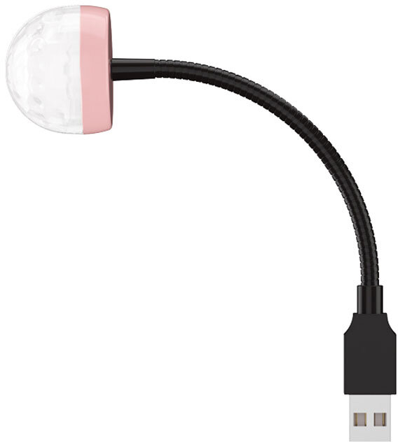 Светодиодный LED мини диско-шар разноцветный USB GSMIN B54 (Черный)