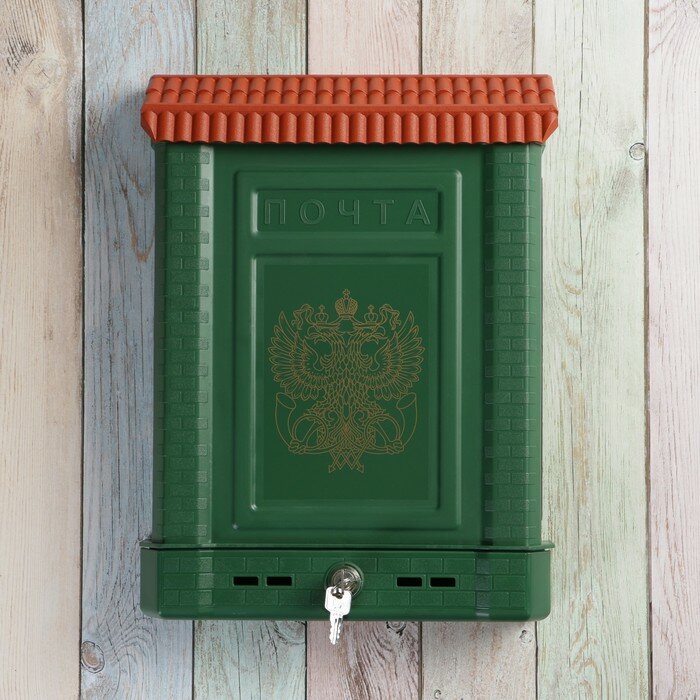 Цикл Ящик почтовый, пластиковый, «Премиум», с замком, зелёный - фотография № 5