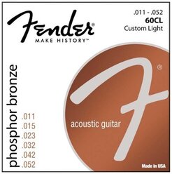 Струны FENDER STRINGS NEW для акустической гитары, бронза