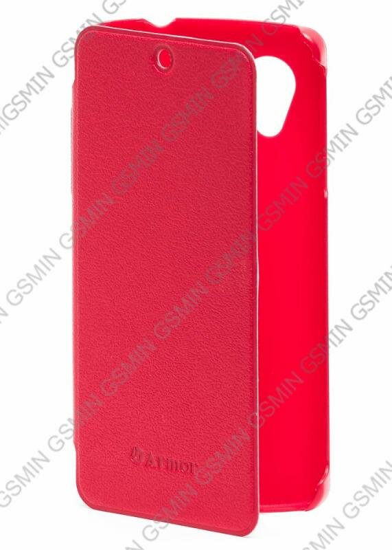 Кожаный чехол для LG Nexus 5 Armor Case - Book Cover (Красный)