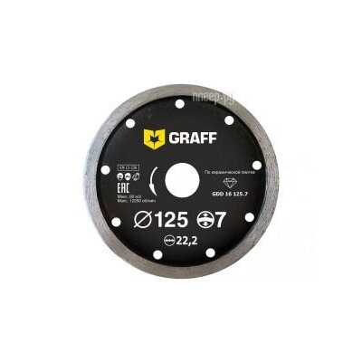 Диск Graff GDD 16 125.7 алмазный для керамической плитки 125х7х2.