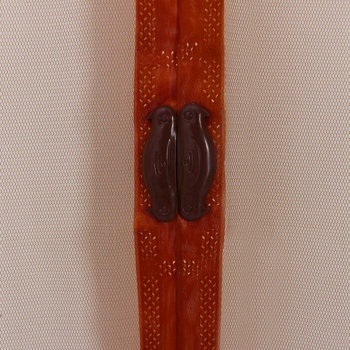 Сетка антимоскитная на магнитах для защиты от насекомых, 90×210 см, цвет коричневый - фотография № 2