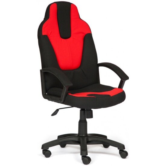 Кресло руководителя TETCHAIR NEO3 ткань, черный/красный, 2603/493