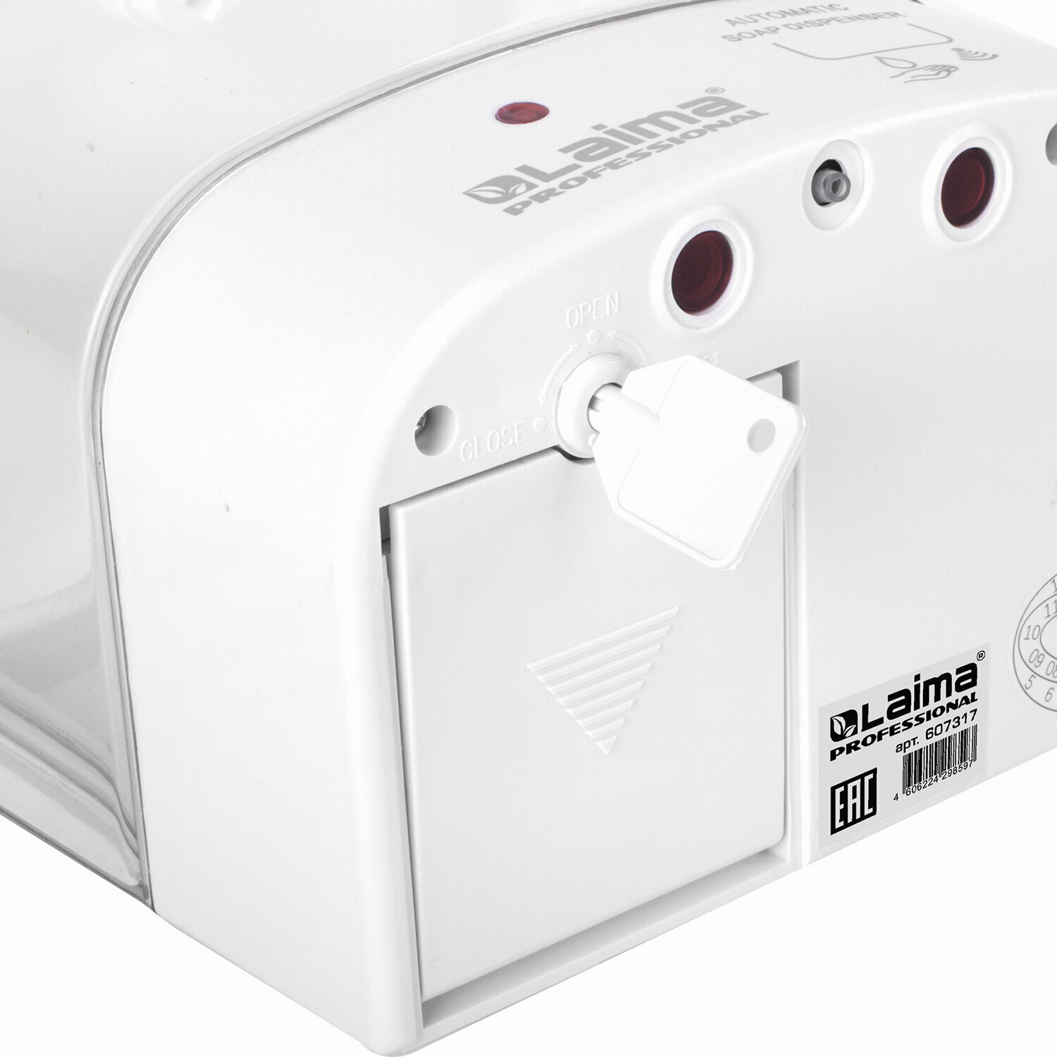 Дозатор для жидкого мыла LAIMA CLASSIC, наливной, сенсорный, 1 л, ABS-пластик, белый, 607317 - фотография № 13