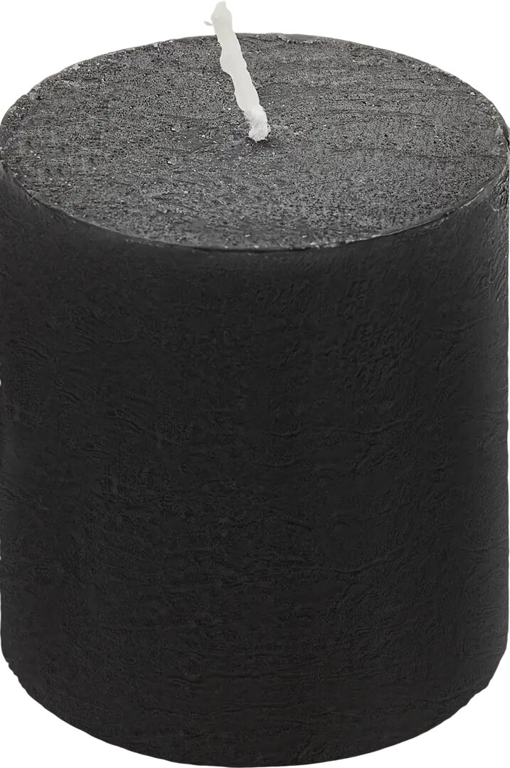 Свеча столбик Рустик графит 7 см