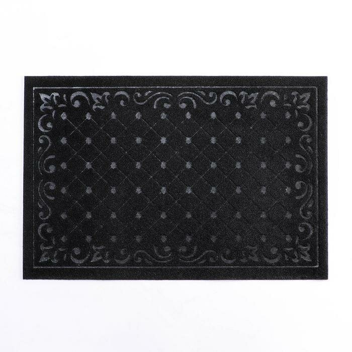 Коврик влаговпитывающий «Чешуйки», 40×60 см, цвет чёрный - фотография № 3