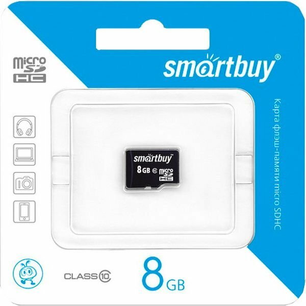 Smartbuy MicroSDHC 8Gb Class 10 (черный)