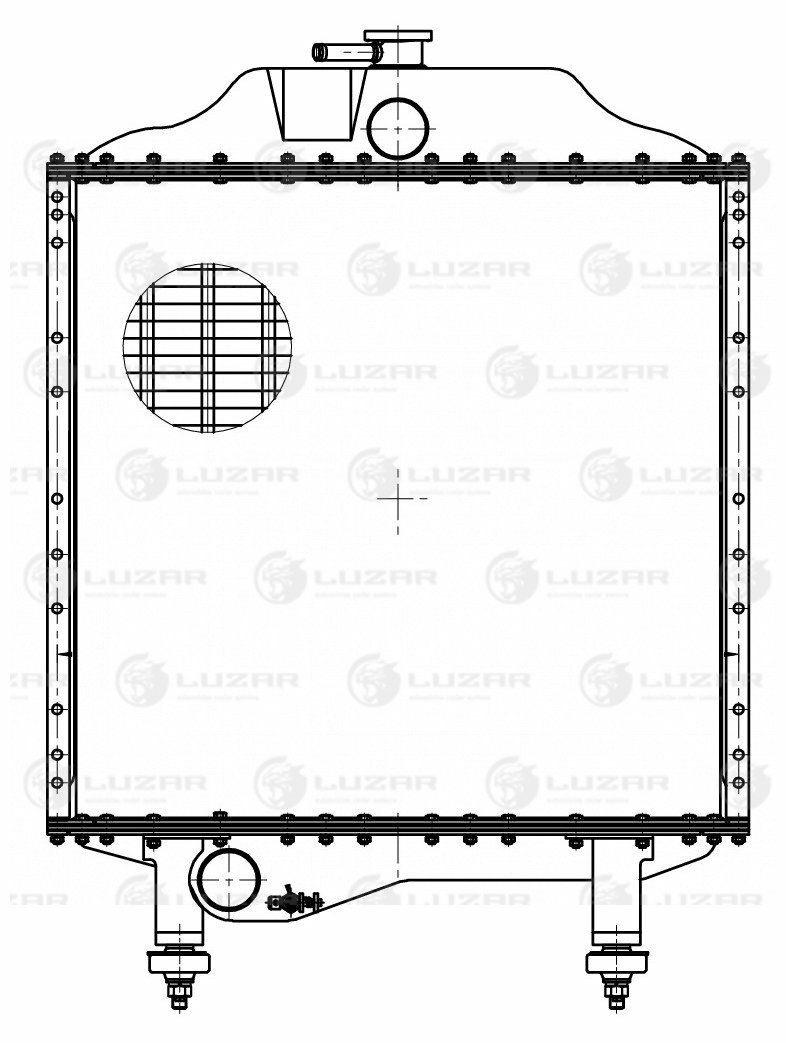 Радиатор охлаждения для с/т МТЗ-1521/1523/1222 (алюм, 5-ти ряд.) (LRc 06523)