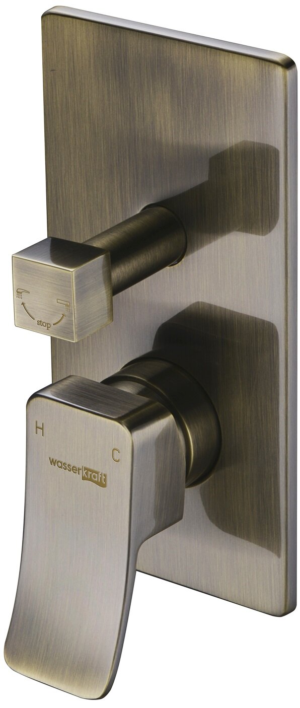 Смеситель WasserKRAFT Exter 1641 для ванны с душем с внутренней частью